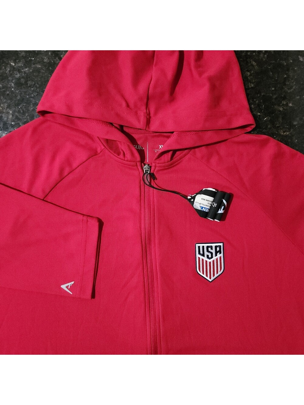 NWT Antigua USA USMNT Soccer Legacy Full-Zip Hoodie Performance Stretch Mens XL